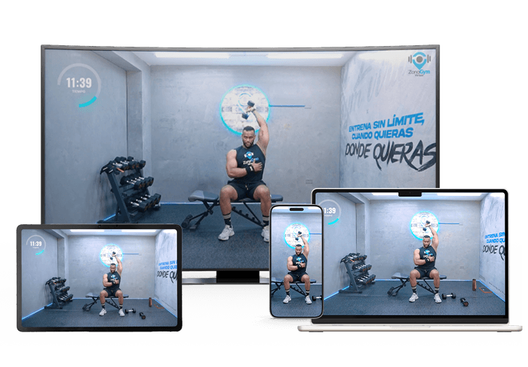 La plataforma vista en celular, tablet, laptop y televisor